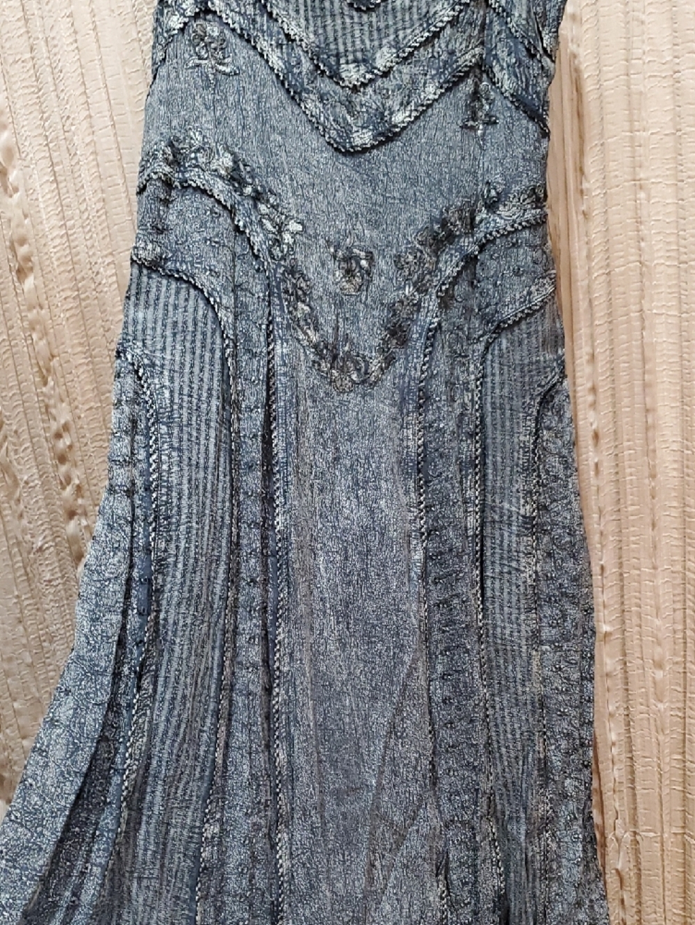 Black Embroidered Sundress Bohemian Gypsy Fairy Y2K Grunge Lace Boho - Picture 5 of 10